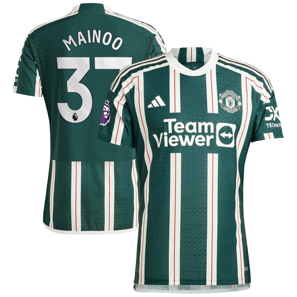 Adidas - Kobbie Mainoo Manchester United 2023/24 Away Player Jersey - Green