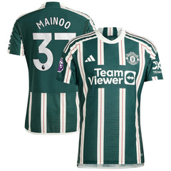 Adidas - Kobbie Mainoo Manchester United 2023/24 Away Player Jersey - Green
