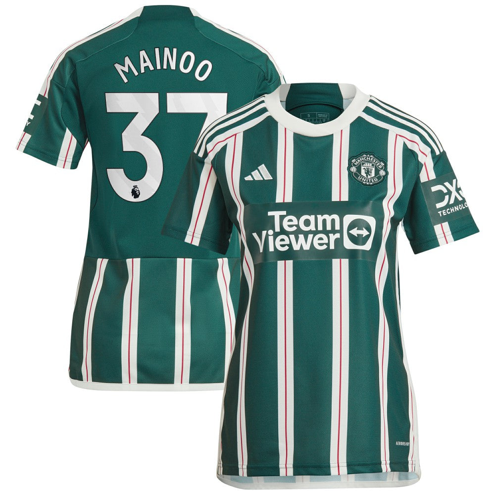 Adidas - Kobbie Mainoo Manchester United Women's 2023/24 Away Replica Player Jersey - Green