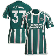 Adidas - Kobbie Mainoo Manchester United Women's 2023/24 Away Replica Player Jersey - Green