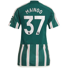 Adidas - Kobbie Mainoo Manchester United Women's 2023/24 Away Replica Player Jersey - Green
