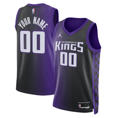 Sacramento Kings Jordan Brand Unisex Swingman Custom Jersey Statement Edition Purple