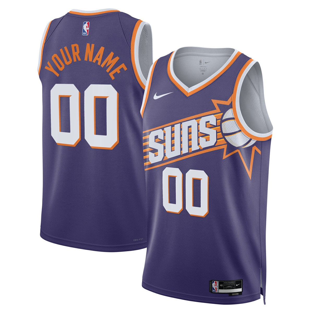 Nike Phoenix Suns Unisex Swingman Custom Jersey Purple Icon Edition