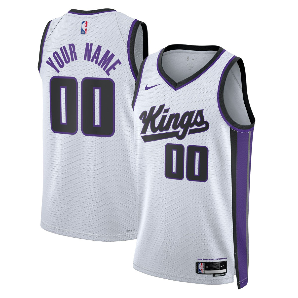 Nike Sacramento Kings Unisex Swingman Custom Jersey Association Edition White