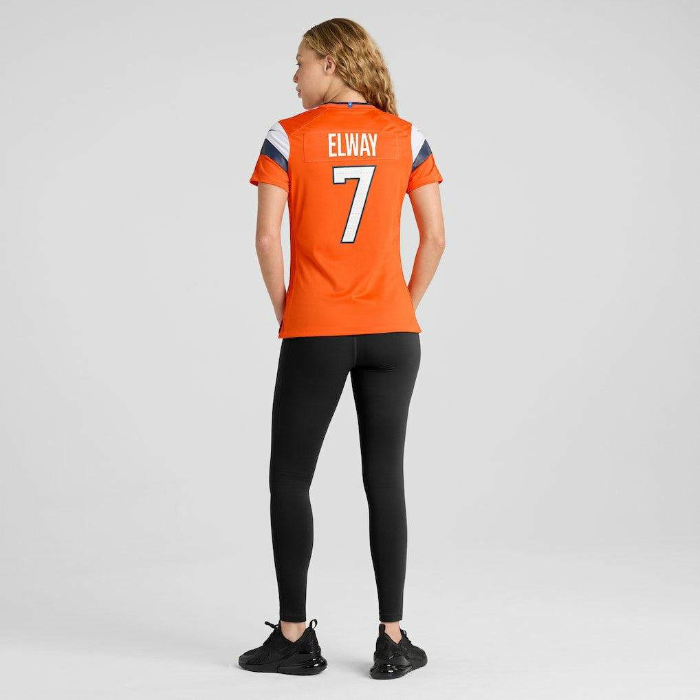 John Elway Denver Broncos Women's Mile High Collection Retired Player Game Jersey - Orange - Nike