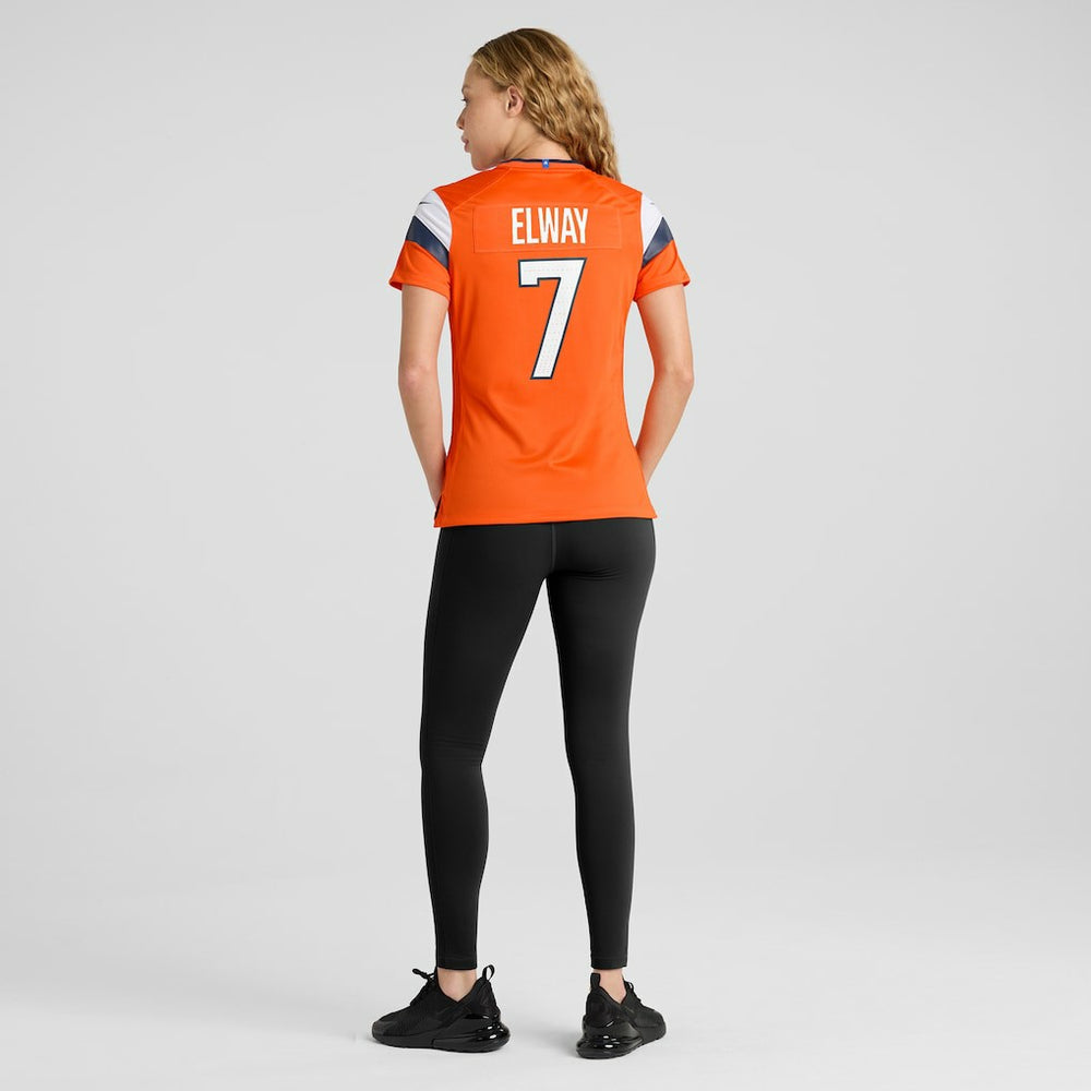 John Elway Denver Broncos Women's Mile High Collection Retired Player Game Jersey - Orange - Nike