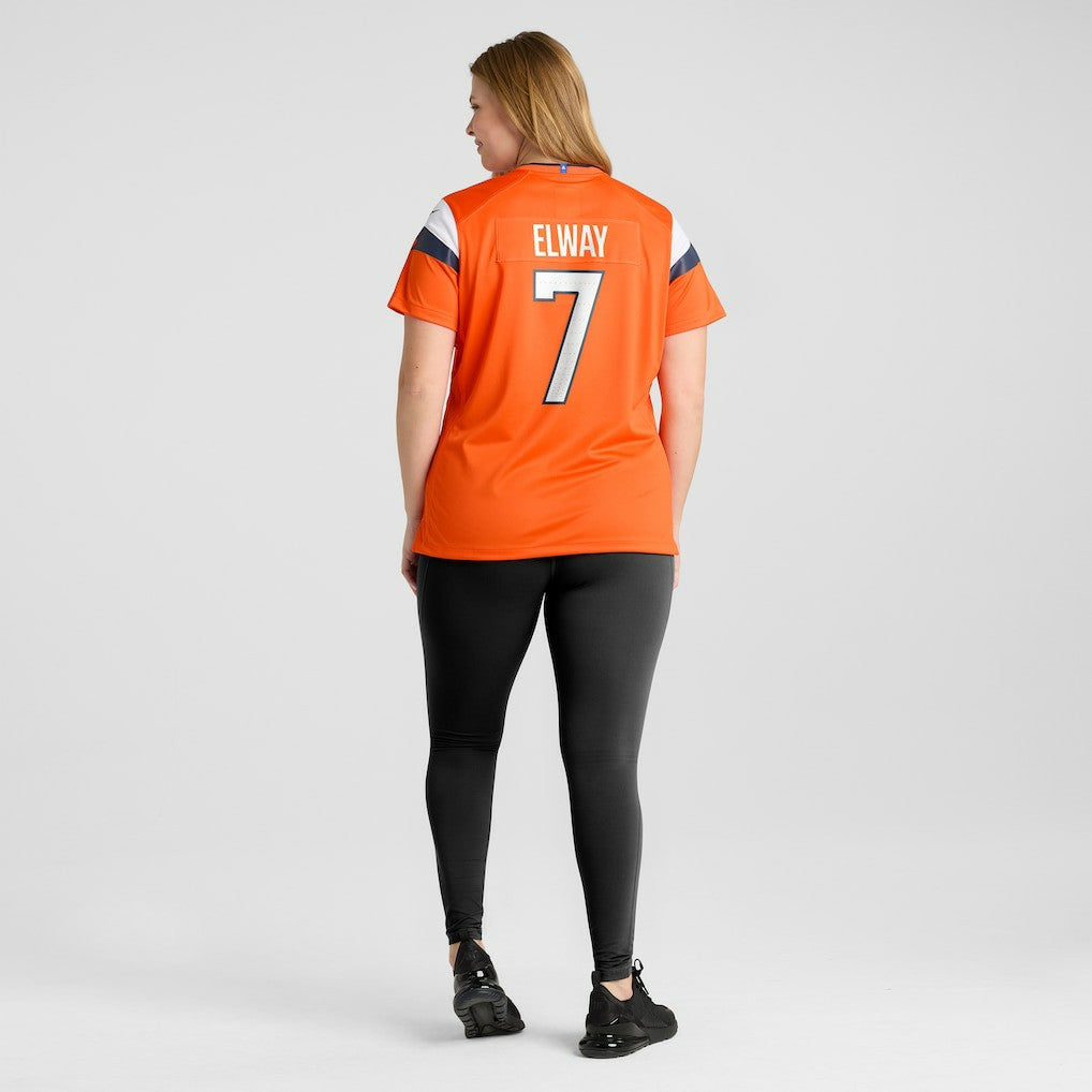 John Elway Denver Broncos Women's Mile High Collection Retired Player Game Jersey - Orange - Nike
