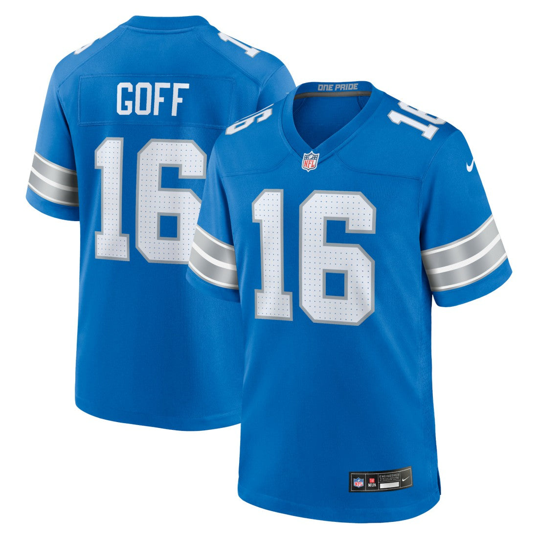 Jared Goff Detroit Lions Game Jersey - Blue - Nike