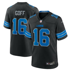 Jared Goff Detroit Lions 2nd Alternate Game Jersey - Black - Nike