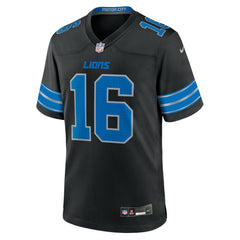 Jared Goff Detroit Lions 2nd Alternate Game Jersey - Black - Nike