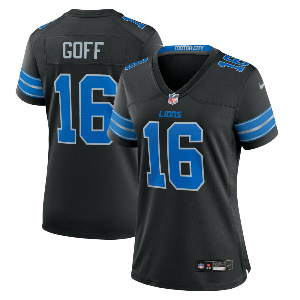 Jared Goff Detroit Lions Women's 2nd Alternate Game Jersey - Black - Nike