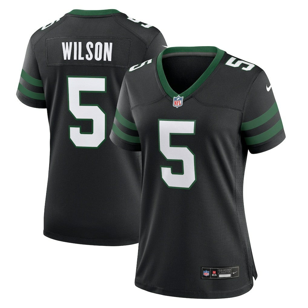 Garrett Wilson New York Jets Women's Alternate Game Jersey - Legacy Black - Nike
