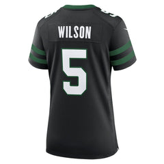 Garrett Wilson New York Jets Women's Alternate Game Jersey - Legacy Black - Nike
