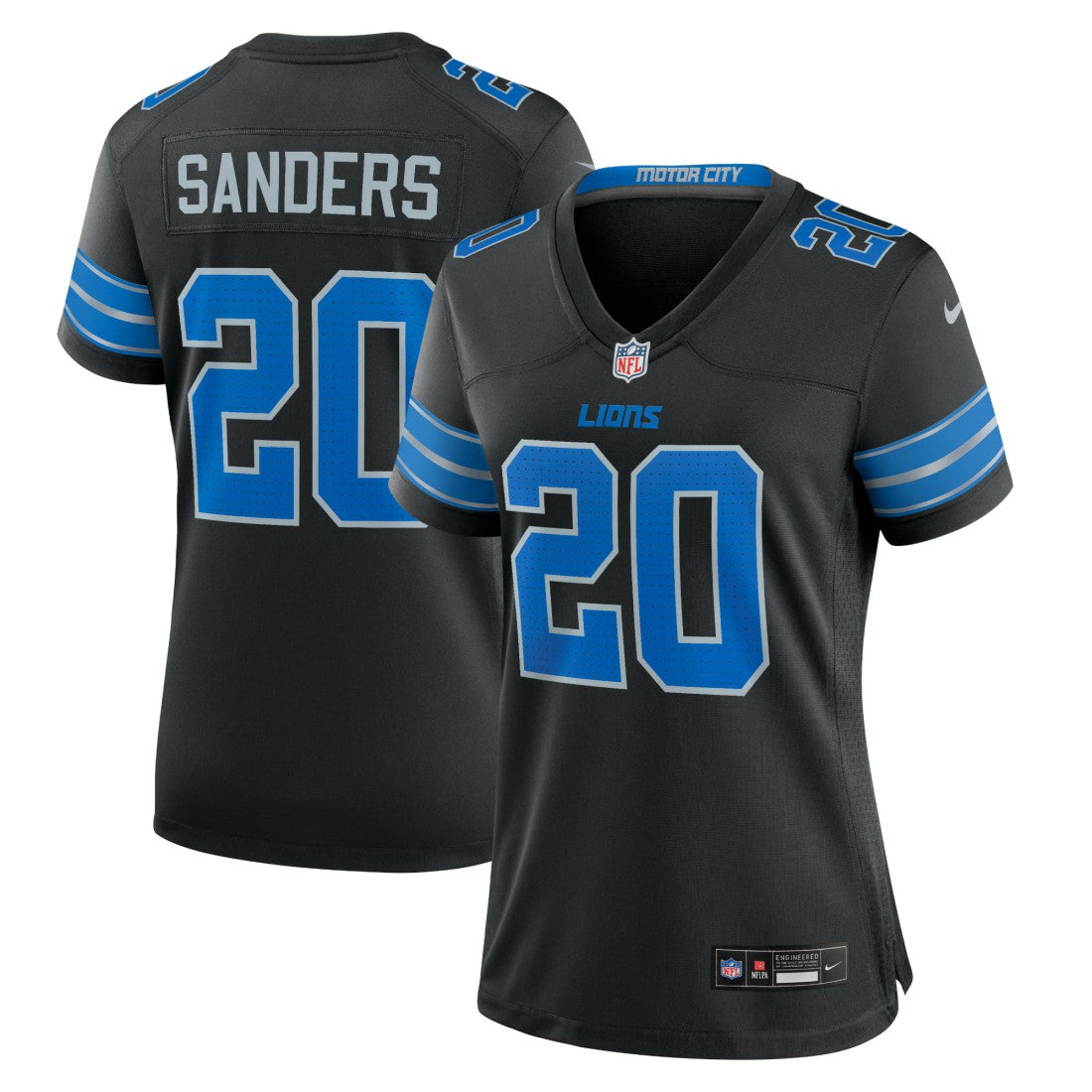 Barry Sanders Detroit Lions Women's 2nd Alternate Retired Player Game Jersey - Black - Nike