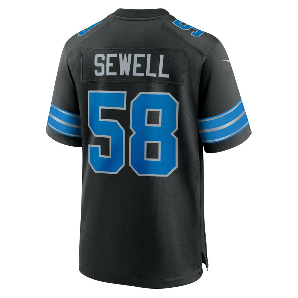 Penei Sewell Detroit Lions 2nd Alternate Game Jersey - Black - Nike