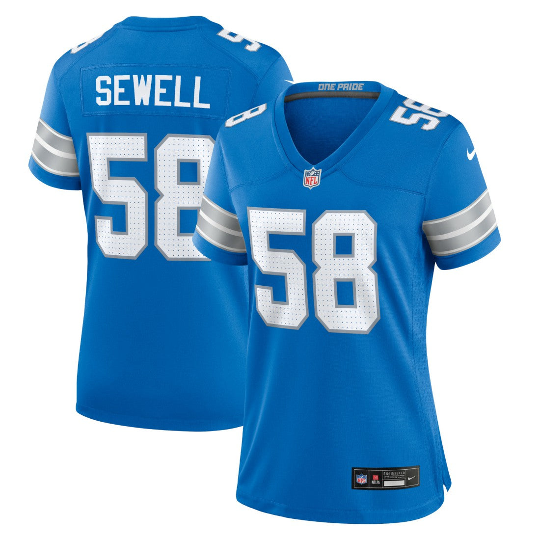 Penei Sewell Detroit Lions Women's Game Jersey - Blue - Nike