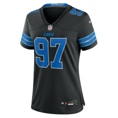 Aidan Hutchinson Detroit Lions Women's 2nd Alternate Game Jersey - Black - Nike