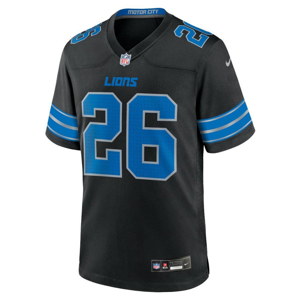 Jahmyr Gibbs Detroit Lions 2nd Alternate Game Jersey - Black - Nike