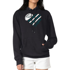 Philadelphia Eagles G-III 4Her by Carl Banks Women's Heart Graphic Fleece Pullover Hoodie - Black - NFL