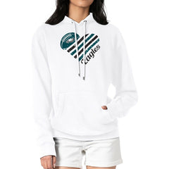 Philadelphia Eagles G-III 4Her by Carl Banks Women's Heart Graphic Fleece Pullover Hoodie - White - NFL