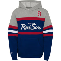 Boston Red Sox Mitchell & Ness Youth Cooperstown Collection Head Coach Pullover Hoodie Sale