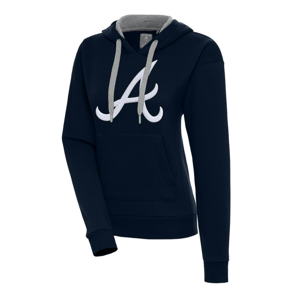 Atlanta Braves Antigua Women's Victory Pullover Hoodie Near Me