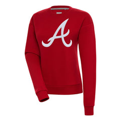 Atlanta Braves Antigua Women's Victory Chenille Pullover Sweatshirt for sale