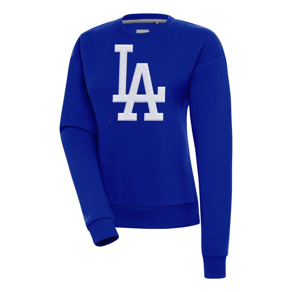 Los Angeles Dodgers Antigua Women's Victory Chenille Pullover Sweatshirt Discount