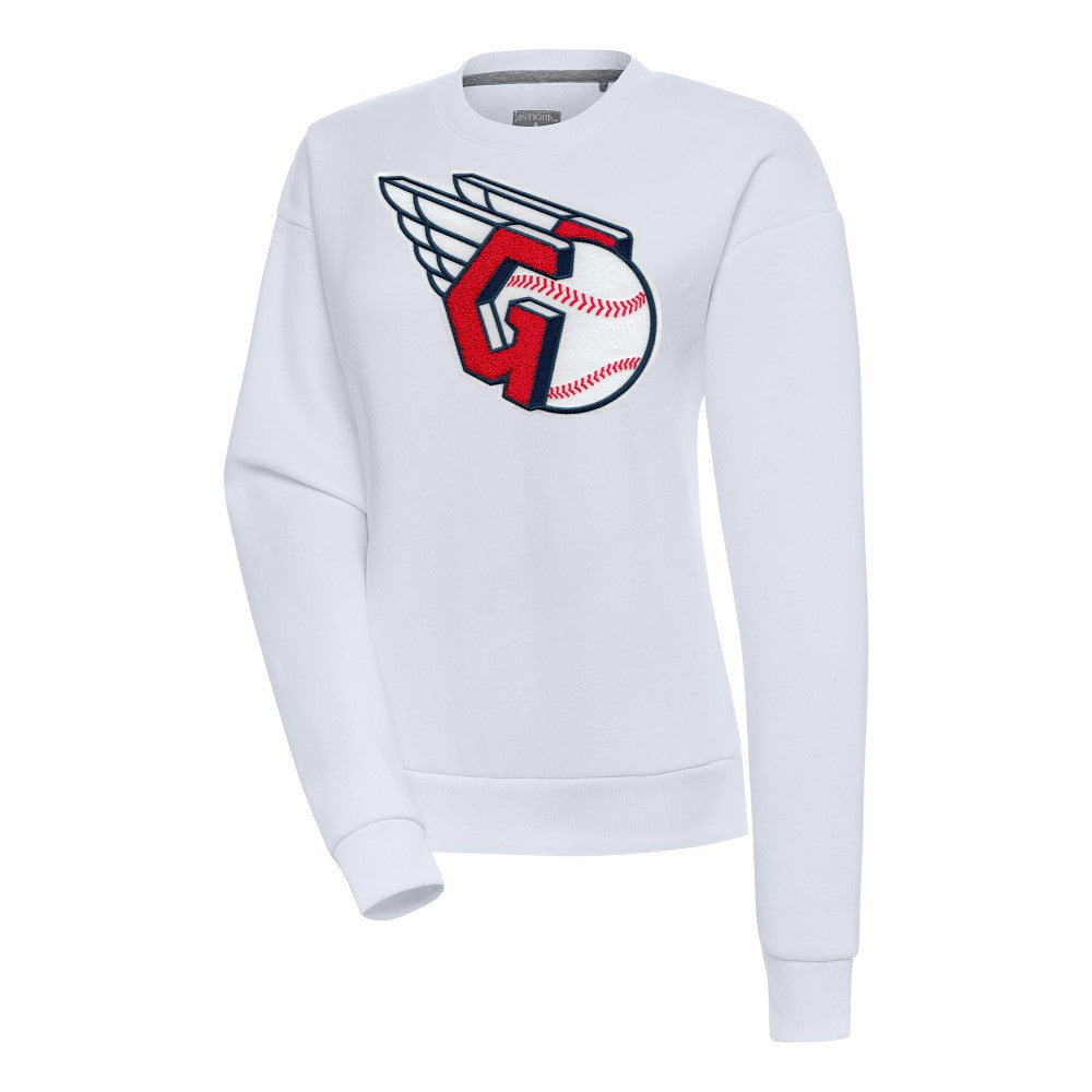 Cleveland Guardians Antigua Women's Victory Chenille Pullover Sweatshirt Discount