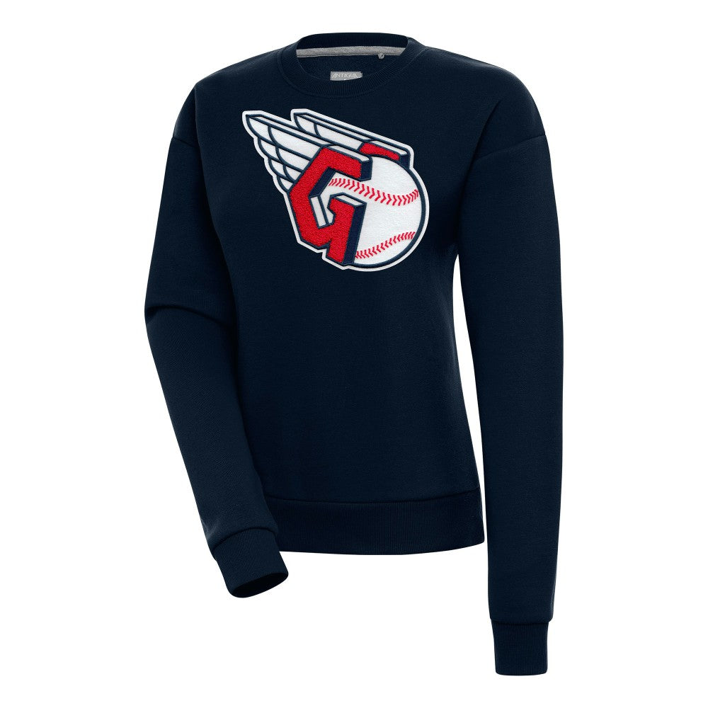 Cleveland Guardians Antigua Women's Victory Chenille Pullover Sweatshirt Online