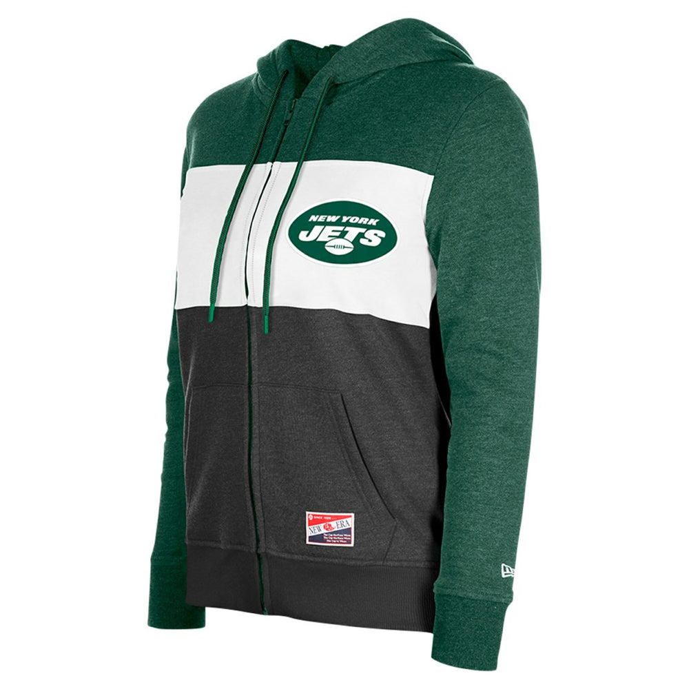 New York Jets New Era Women's Color-Block Full-Zip Hoodie - Green - NFL