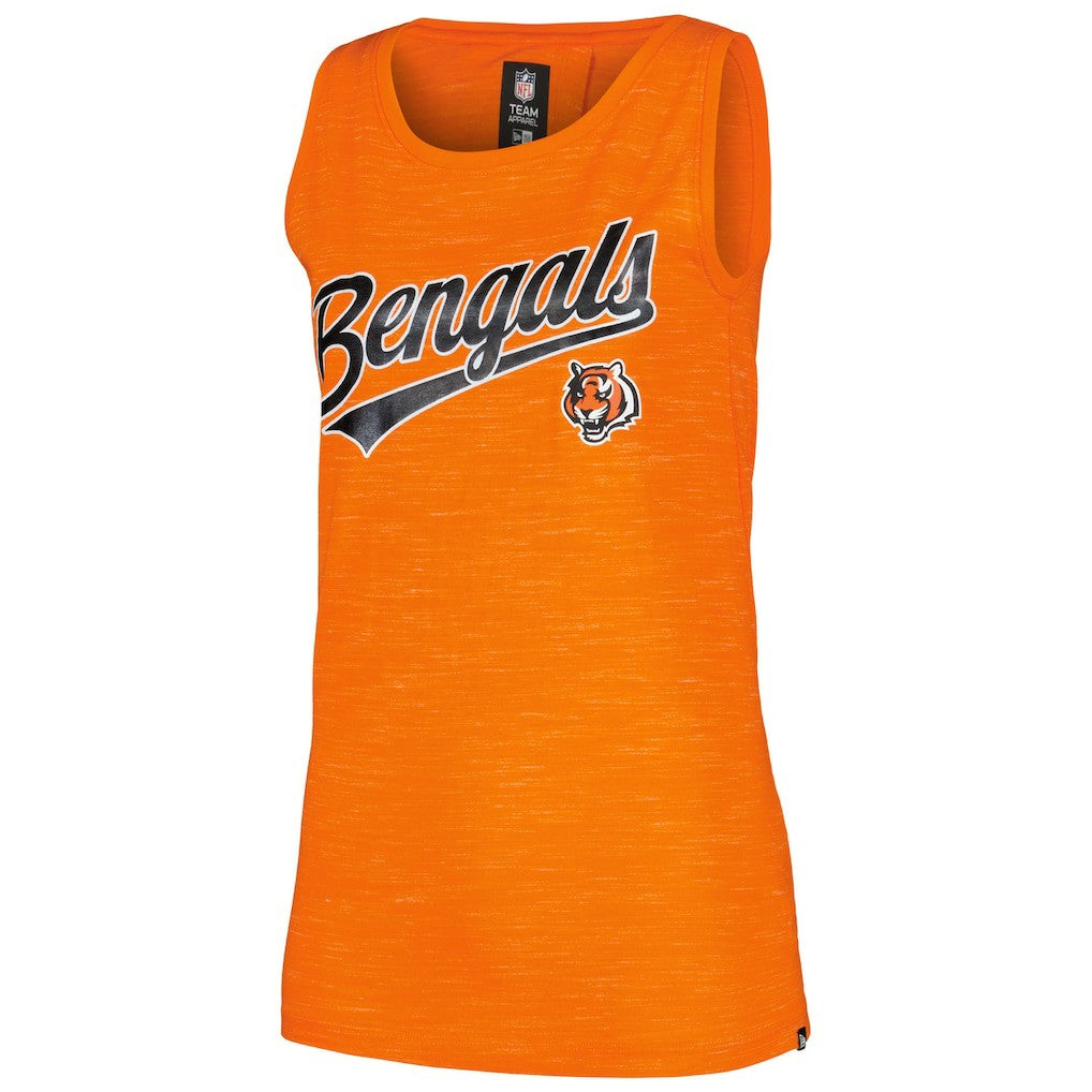 Cincinnati Bengals New Era Women's Space Dye Active Tank Top - Orange - NFL