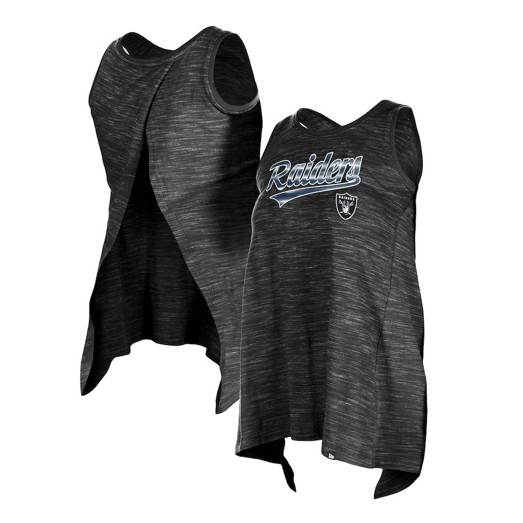 Las Vegas Raiders New Era Women's Space Dye Active Tank Top - Black - NFL