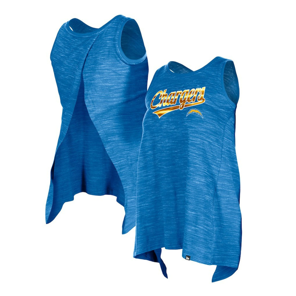 Los Angeles Chargers New Era Women's Space Dye Active Tank Top - Powder Blue - NFL