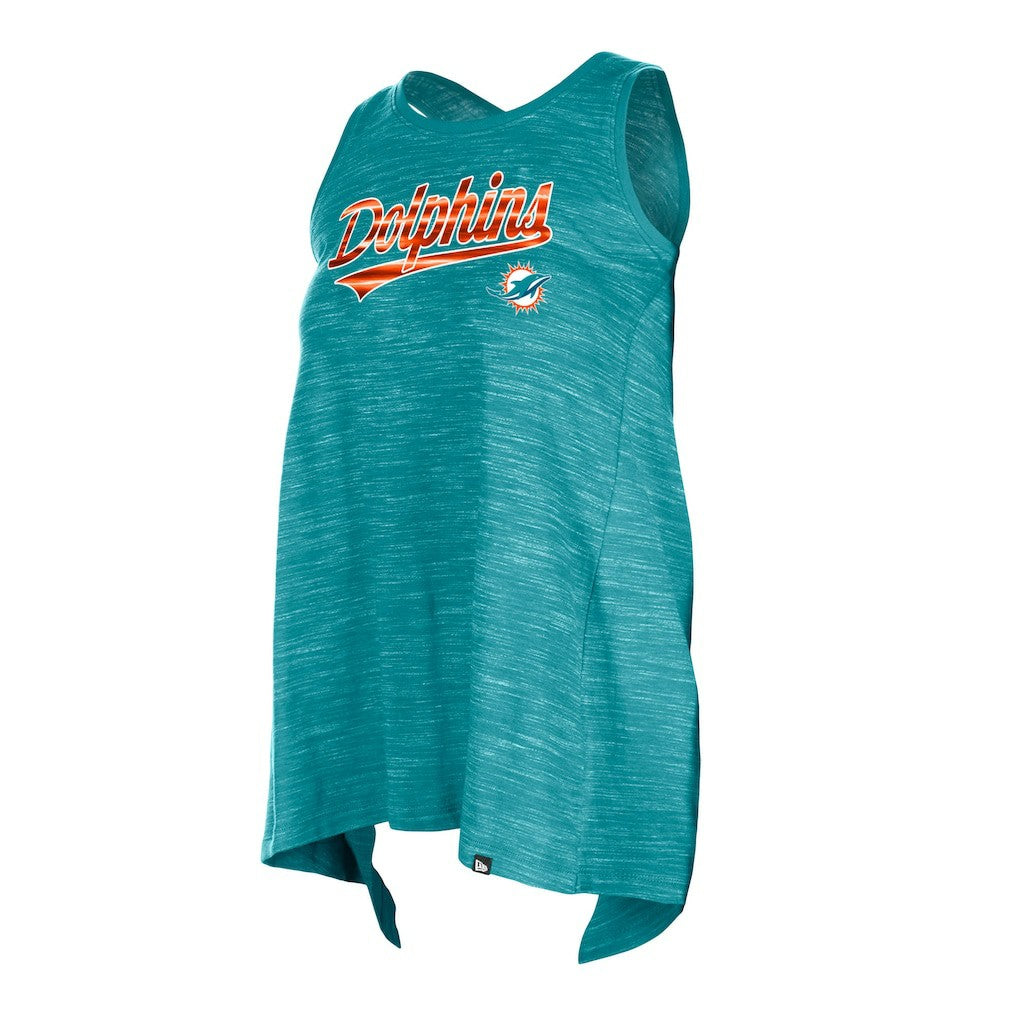 Miami Dolphins New Era Women's Space Dye Active Tank Top - Aqua - NFL