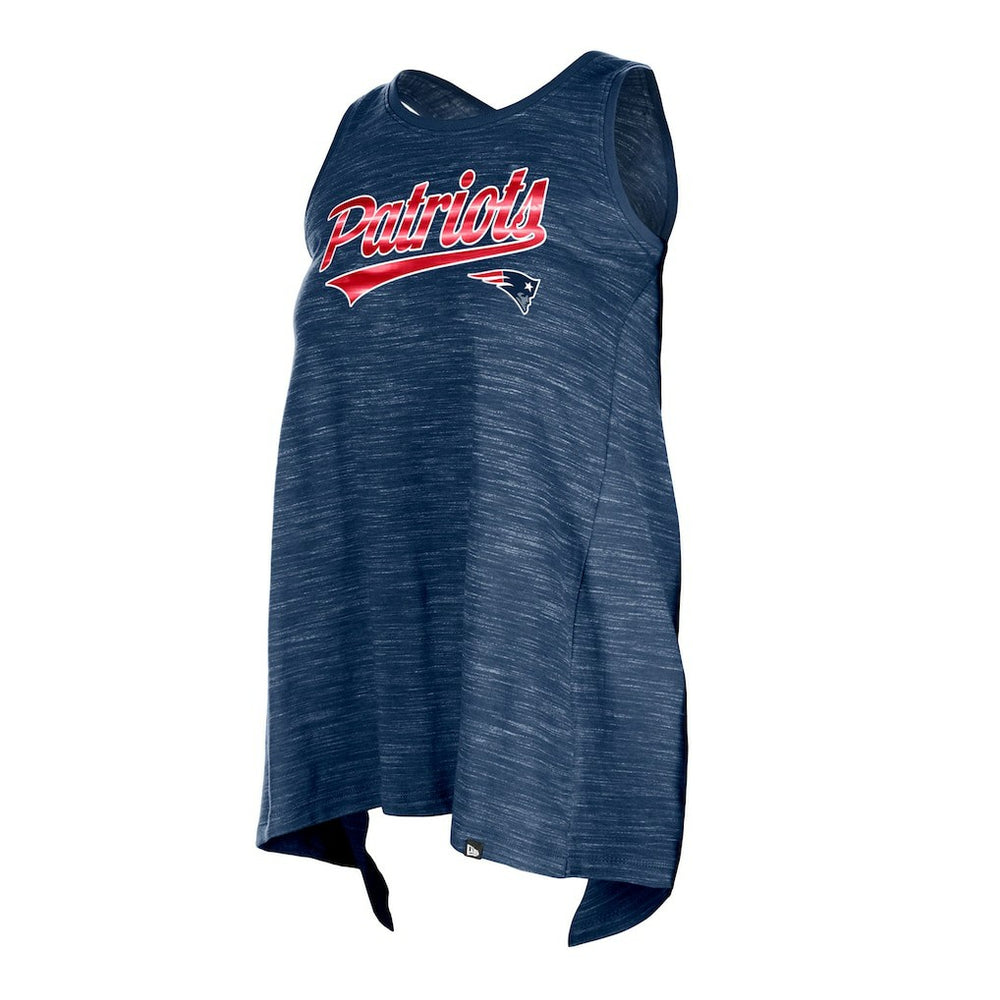 New England Patriots New Era Women's Space Dye Active Tank Top - Navy - NFL