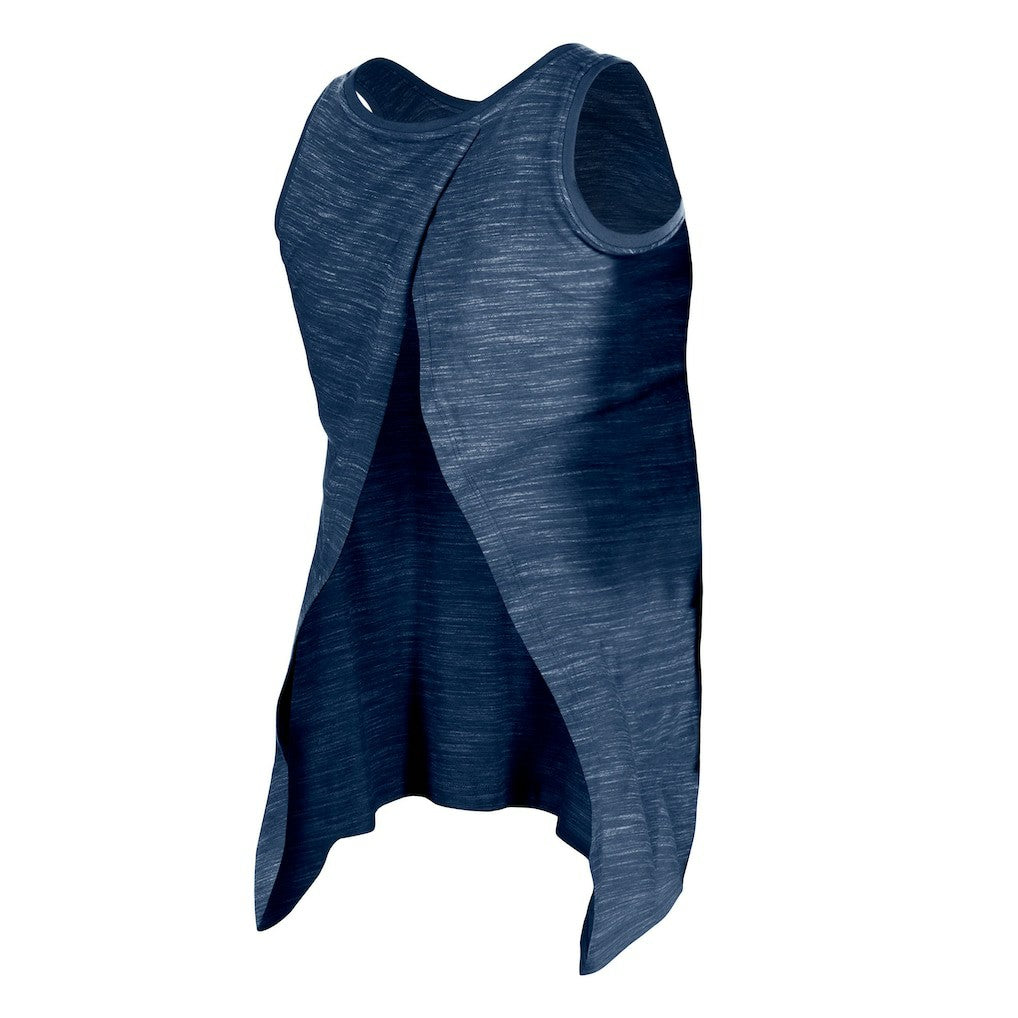 New England Patriots New Era Women's Space Dye Active Tank Top - Navy - NFL