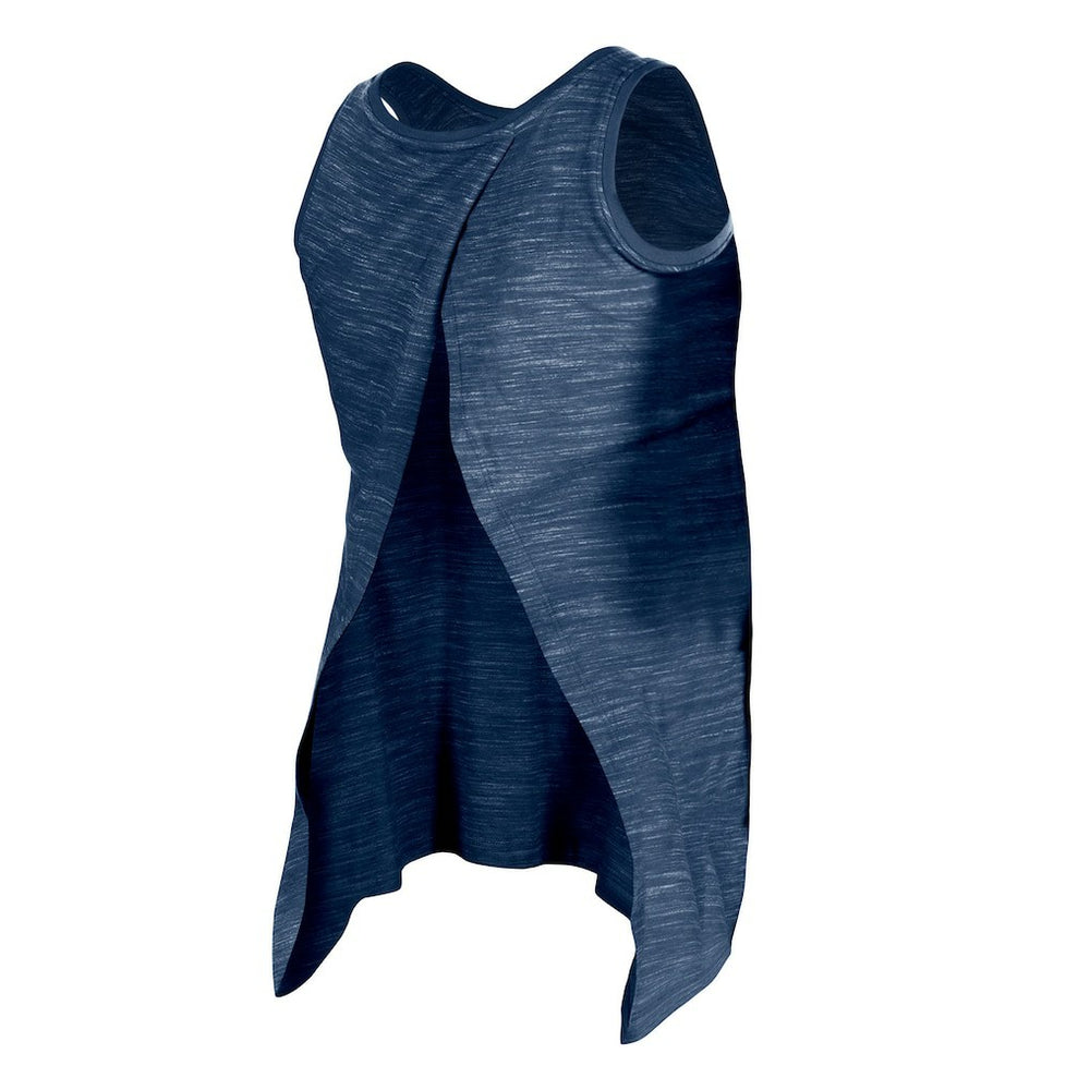 New England Patriots New Era Women's Space Dye Active Tank Top - Navy - NFL