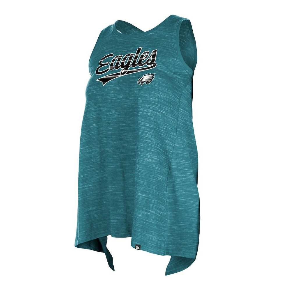Philadelphia Eagles New Era Women's Space Dye Active Tank Top - Midnight Green - NFL