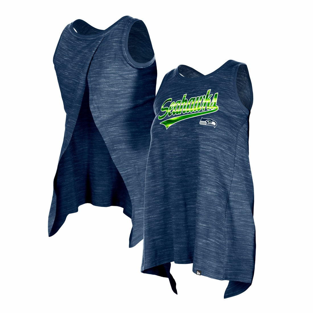 Seattle Seahawks New Era Women's Space Dye Active Tank Top - College Navy - NFL