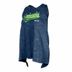 Seattle Seahawks New Era Women's Space Dye Active Tank Top - College Navy - NFL