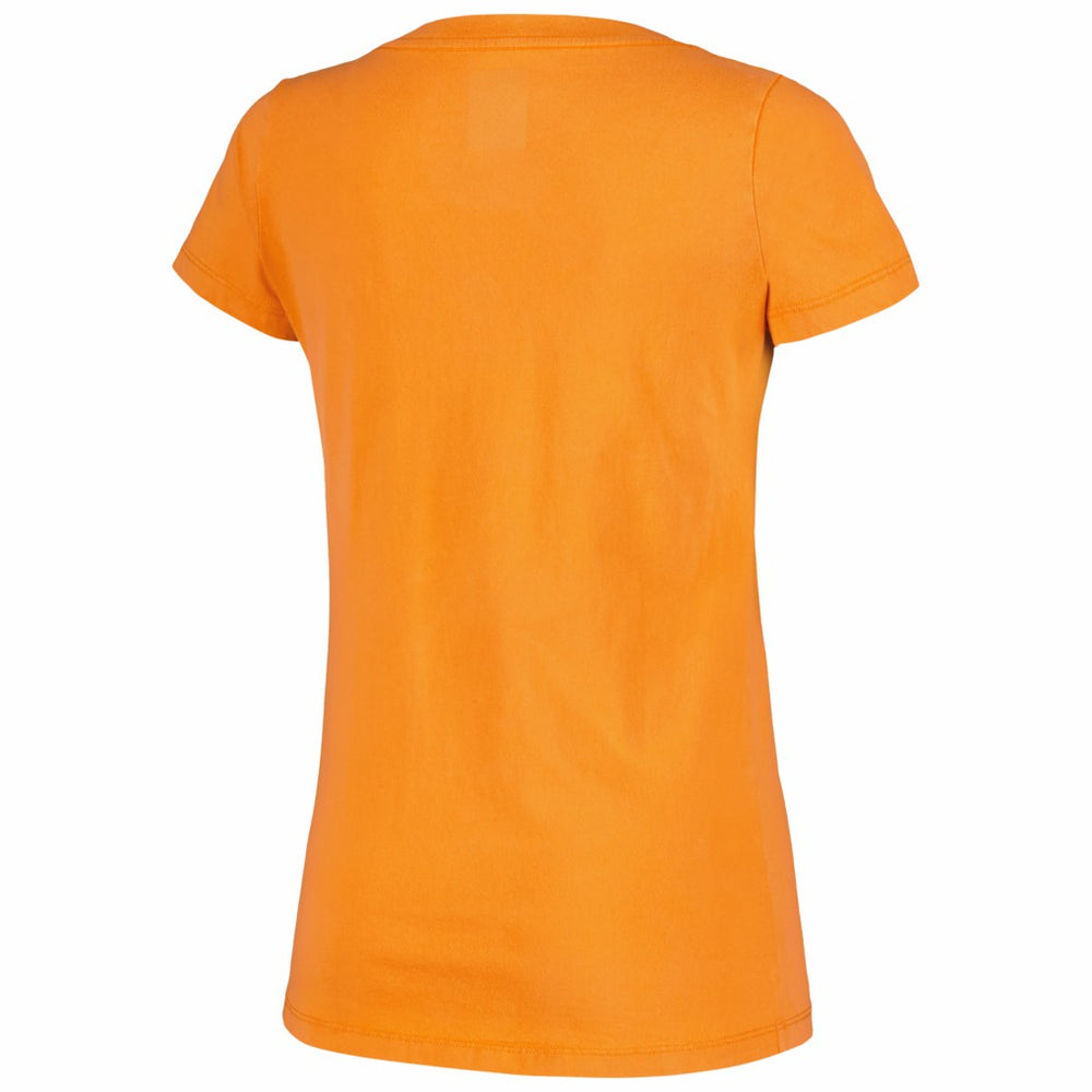 Cincinnati Bengals New Era Women's Enzyme Wash Low V-Neck T-Shirt - Orange - NFL