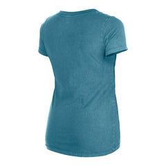 Miami Dolphins New Era Women's Enzyme Wash Low V-Neck T-Shirt - Aqua - NFL