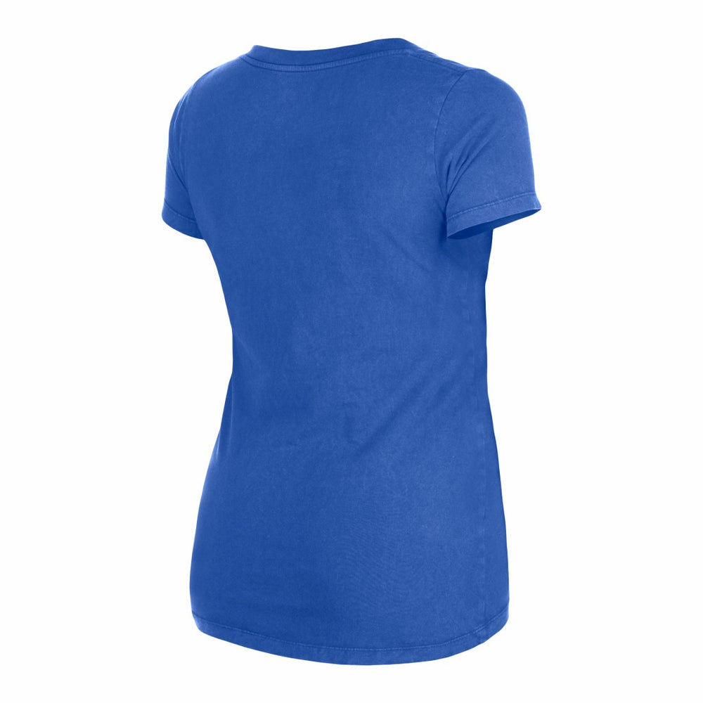 Seattle Seahawks New Era Women's Enzyme Wash Low V-Neck T-Shirt - Royal - NFL