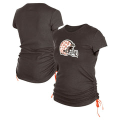 Cleveland Browns New Era Women's Ruched Side T-Shirt - Brown - NFL