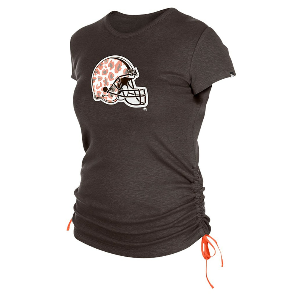 Cleveland Browns New Era Women's Ruched Side T-Shirt - Brown - NFL
