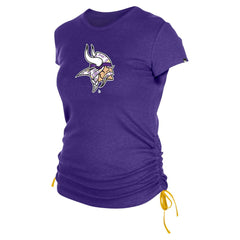Minnesota Vikings New Era Women's Ruched Side T-Shirt - Purple - NFL