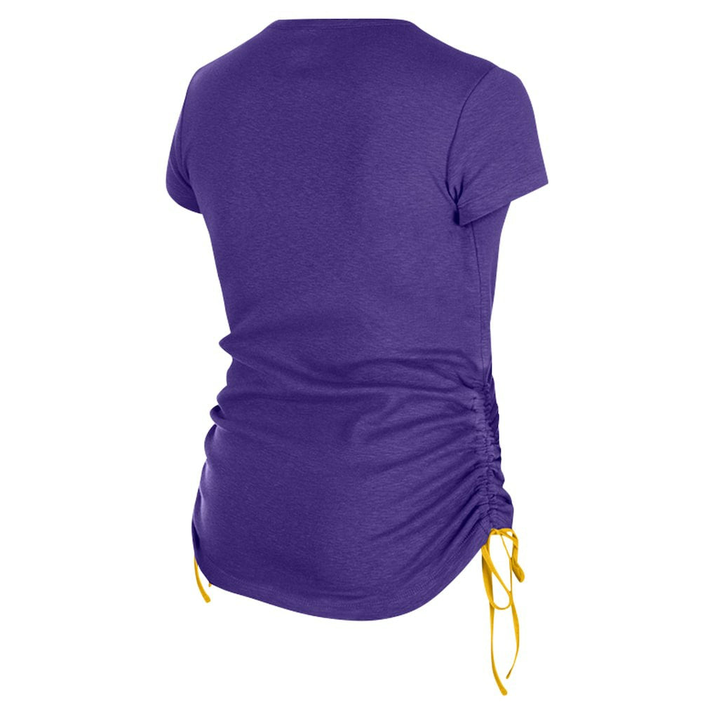 Minnesota Vikings New Era Women's Ruched Side T-Shirt - Purple - NFL