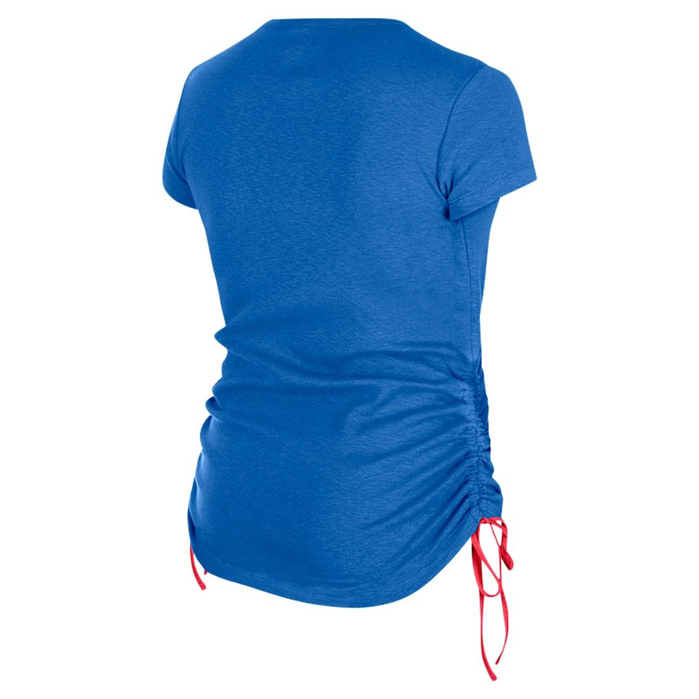 New York Giants New Era Women's Ruched Side T-Shirt - Royal - NFL