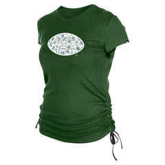 New York Jets New Era Women's Ruched Side T-Shirt - Green - NFL